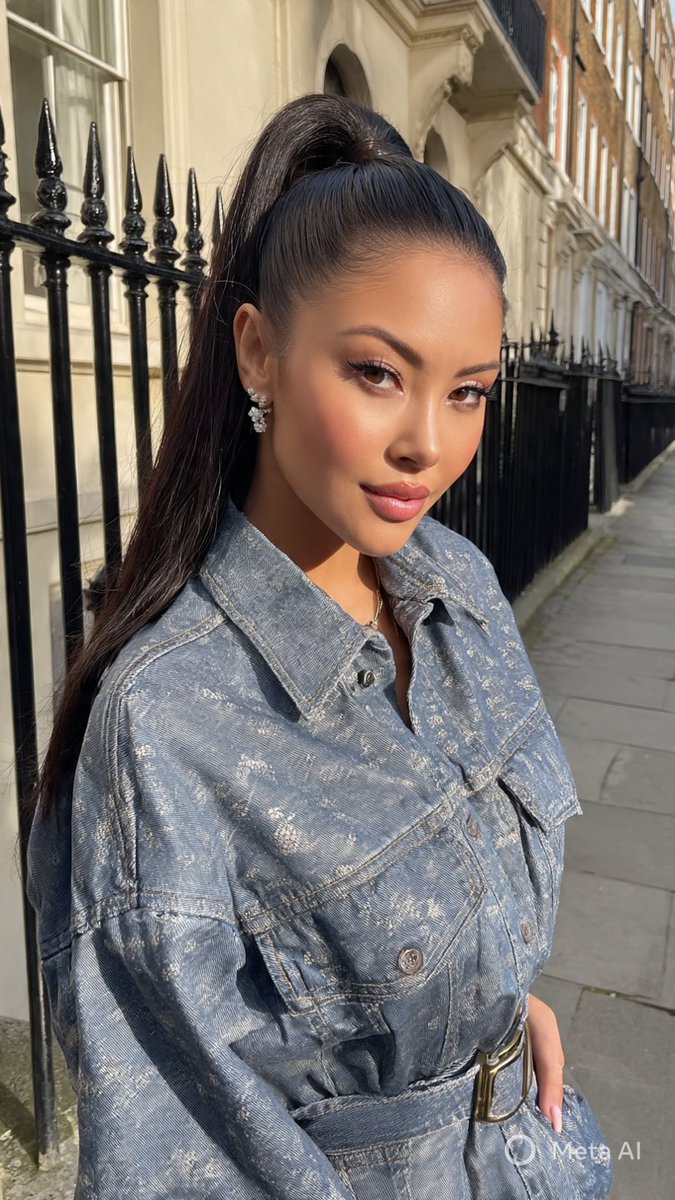 High Ponytail with a Sleek, Rounded Top Section (Half-up Look) — Nano Banana Pro image prompt example