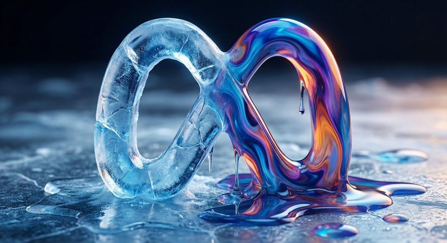 [Brand Name] Logo Combining Frozen Ice and Flowing Liquid — Nano Banana Pro image prompt example