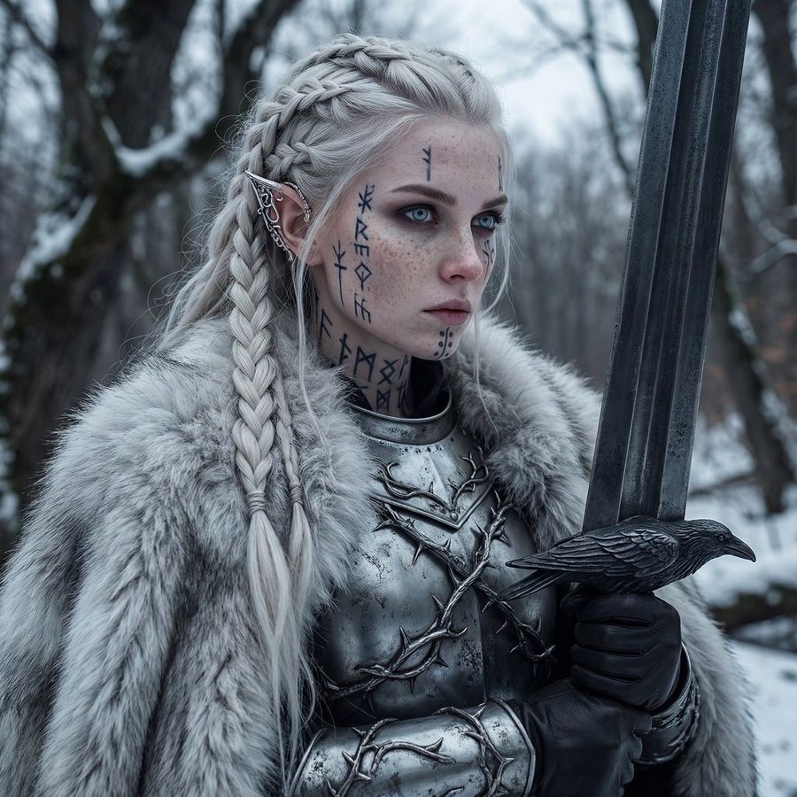Ultra-detailed Cinematic Portrait of a Fierce Elven Warrior Princess — Nano Banana Pro image prompt example