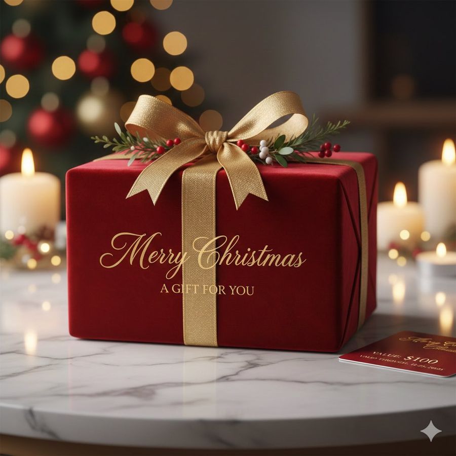 Cinematic Christmas Gift Card Design with Premium Aesthetic — Nano Banana Pro image prompt example