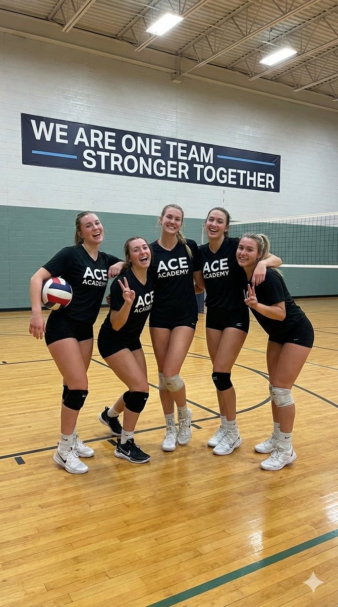Indoor Female Volleyball Team Photo — Nano Banana Pro image prompt example