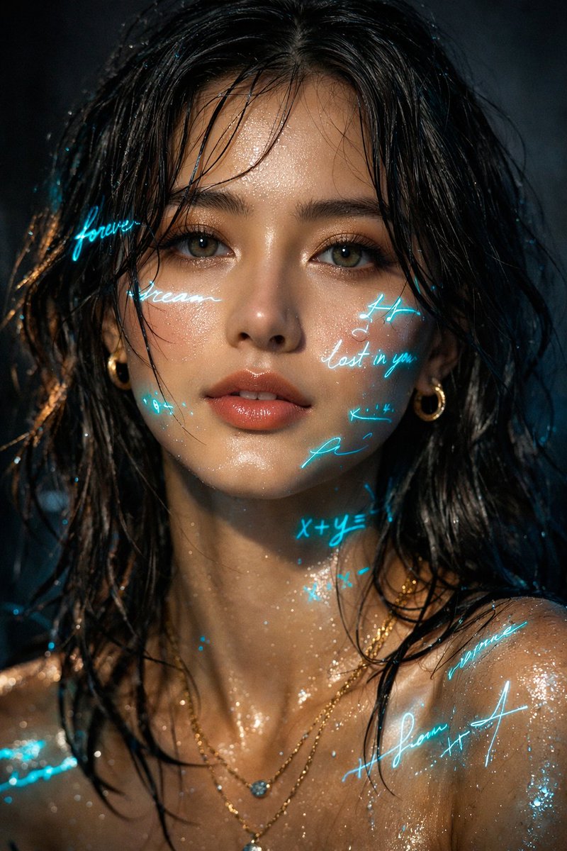 Cinematic, Ultra-realistic Close-up Portrait of a Young Woman — Nano Banana Pro image prompt example