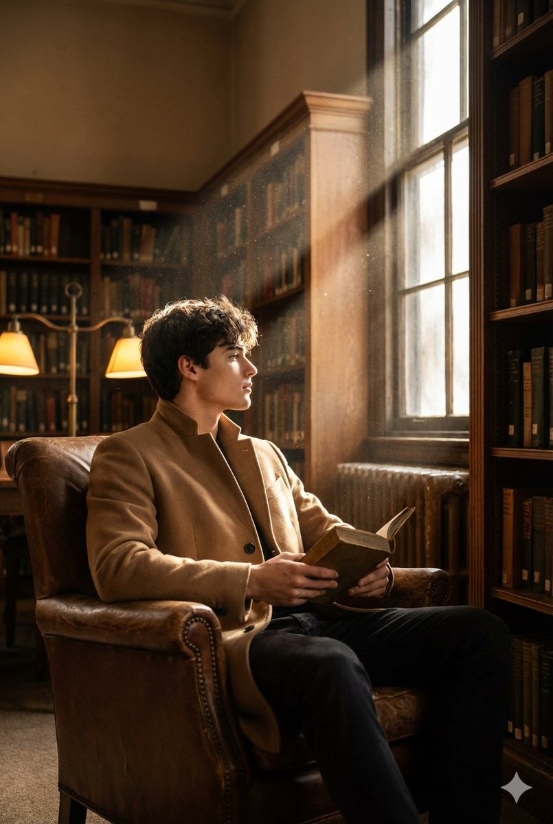 Cinematic Fashion Shot, a Man in a Tailored Tan Coat, Sitting — Nano Banana Pro image prompt example