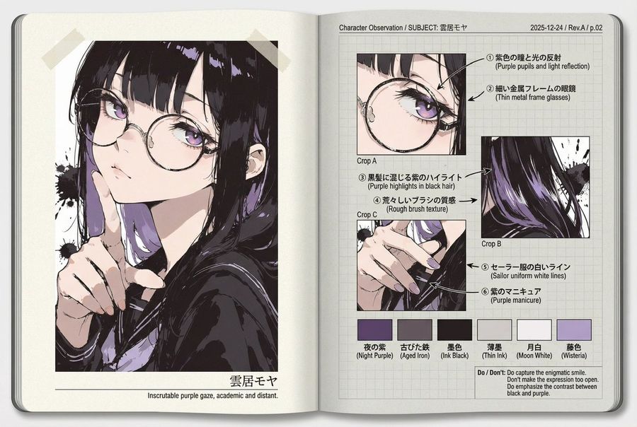 Left: Beautiful Viewing Page / Right: Observation Records Including — Nano Banana Pro image prompt example
