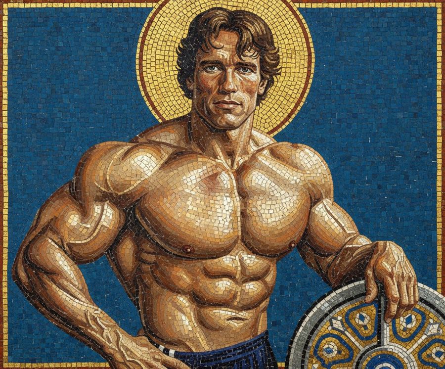 Triumphant Byzantine Mosaic of the Subject, Rendered Entirely — Nano Banana Pro image prompt example