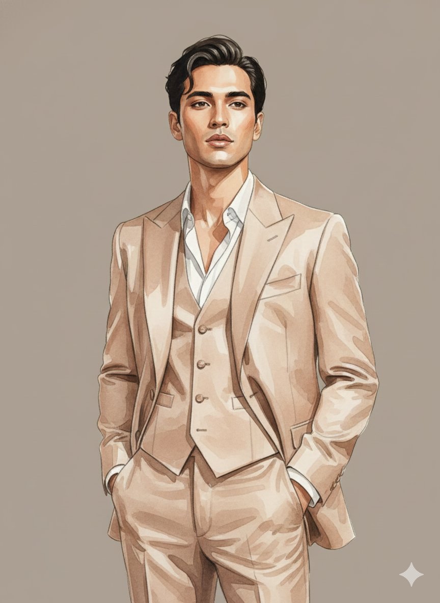 High-end Watercolor Fashion Illustration — Nano Banana Pro image prompt example