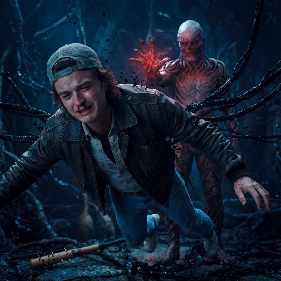 Ultra-realistic Cinematic Scene Inspired by Stranger Things — Nano Banana Pro image prompt example