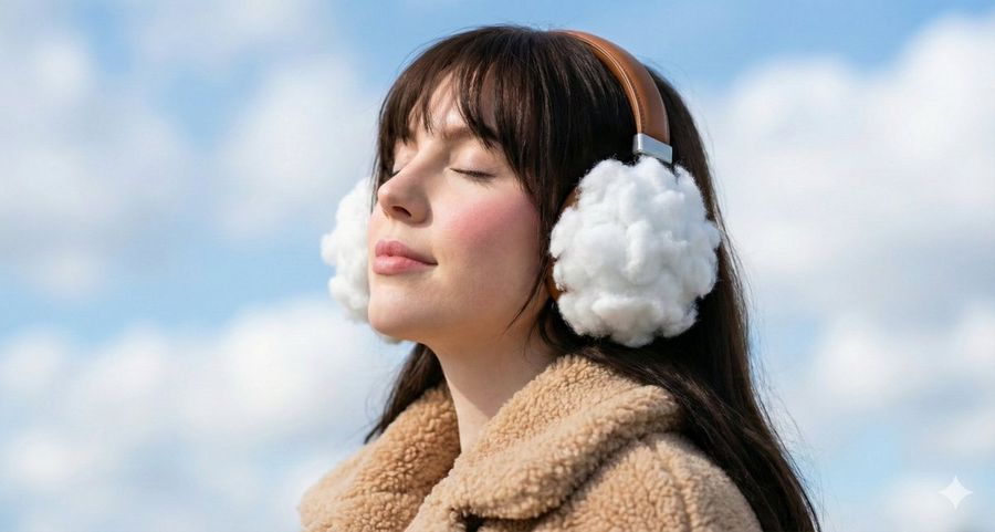 Close-up Profile Portrait of a Young Woman with Her Eyes Closed — Nano Banana Pro image prompt example