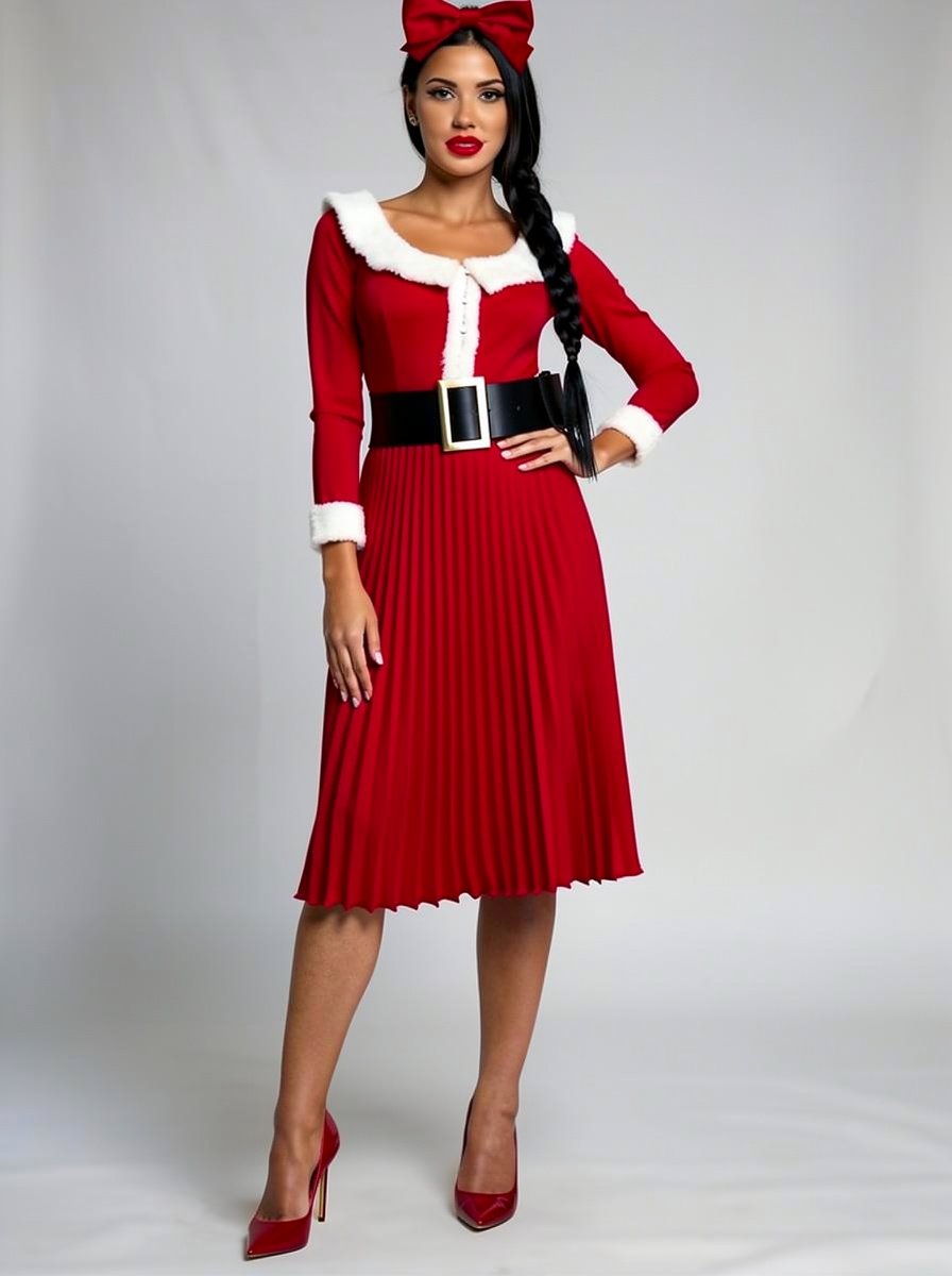 Change Her Outfit Style: Replace the Blazer and Short Skirt — Nano Banana Pro image prompt example