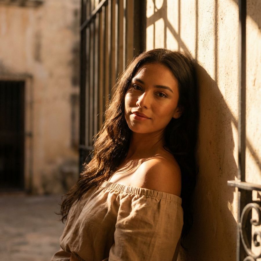 Young Latina Woman — Nano Banana Pro image prompt example