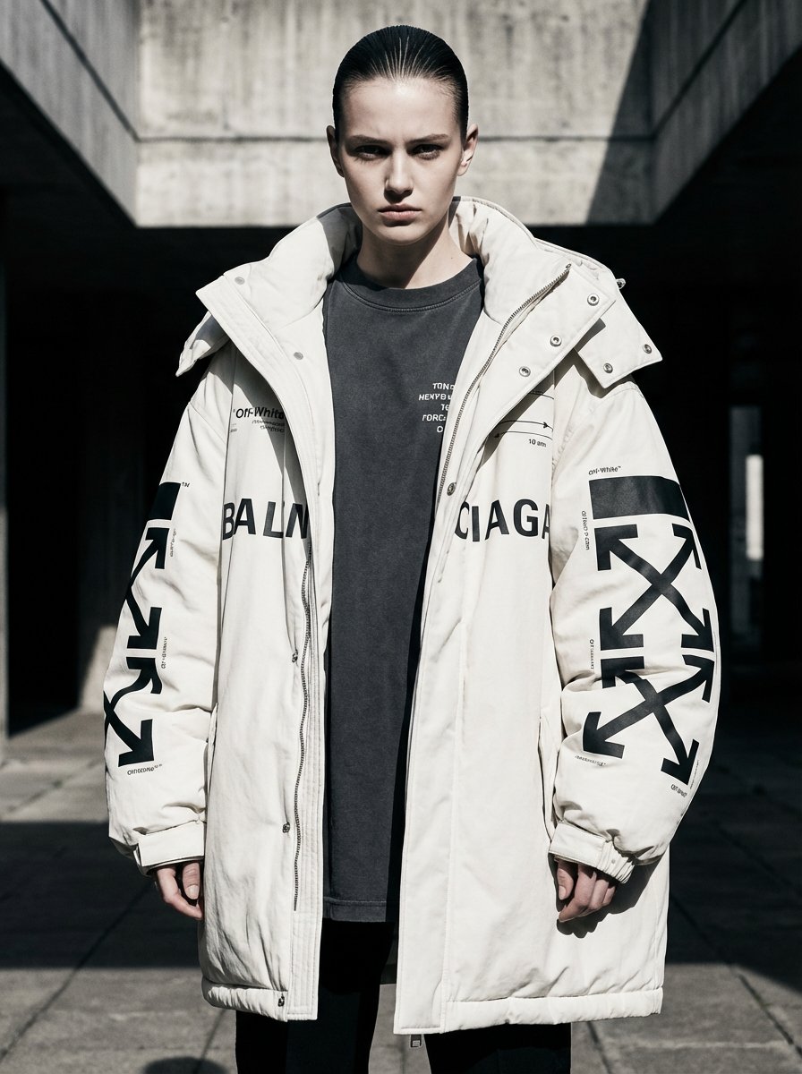 Off-White × Balenciaga — Scale Error — Nano Banana Pro image prompt example
