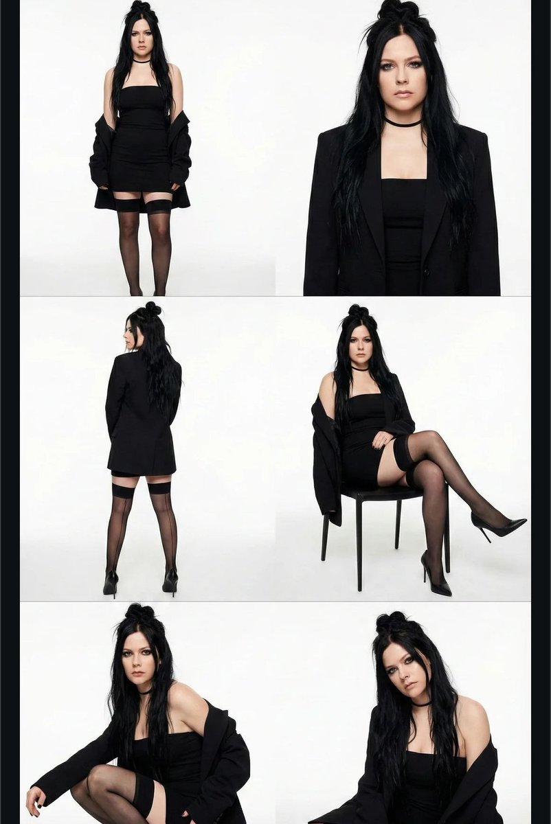 Realistic High-fashion Studio Photo Collage Featuring the Same Woman — Nano Banana Pro image prompt example