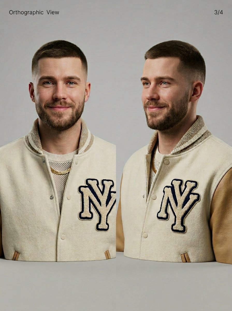 3d Character Sheet For Varsity Jacket Prompt — Nano Banana Pro image prompt example