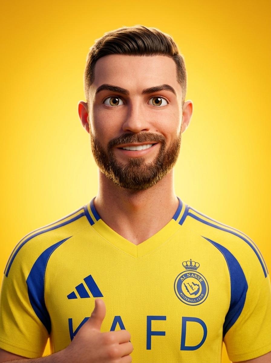 3d Football Player Portrait — Nano Banana Pro image prompt example