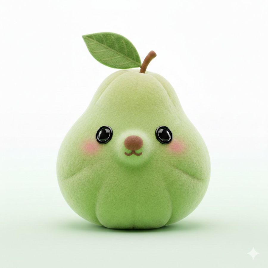 3d Plush Fruit Character Template — Nano Banana Pro image prompt example