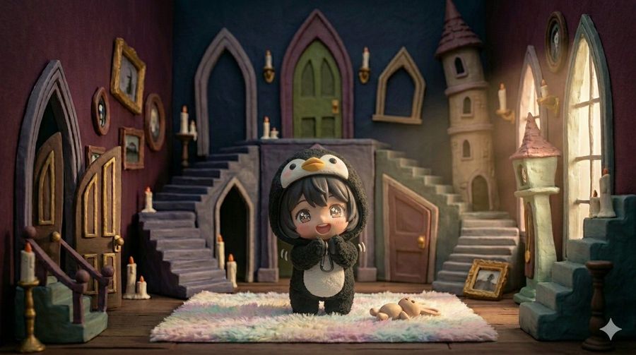 3d Tiny Anime Girl Gugu Sequence — Nano Banana Pro image prompt example