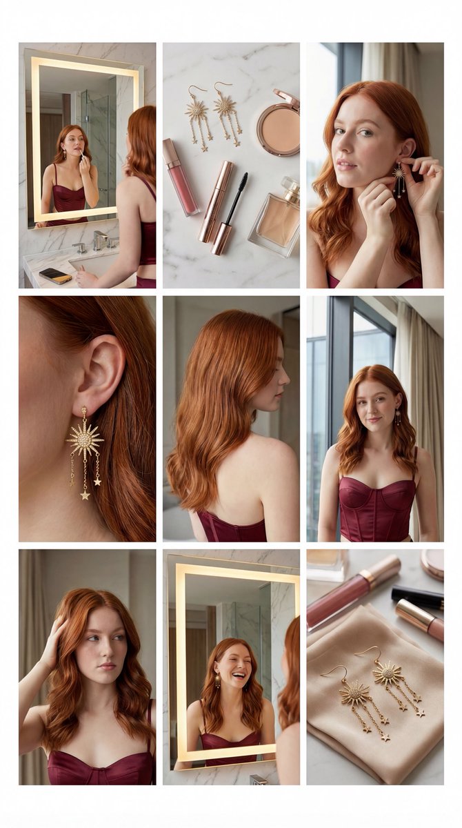 3x3 Grid Luxury Beauty Collage Prompt — Nano Banana Pro image prompt example