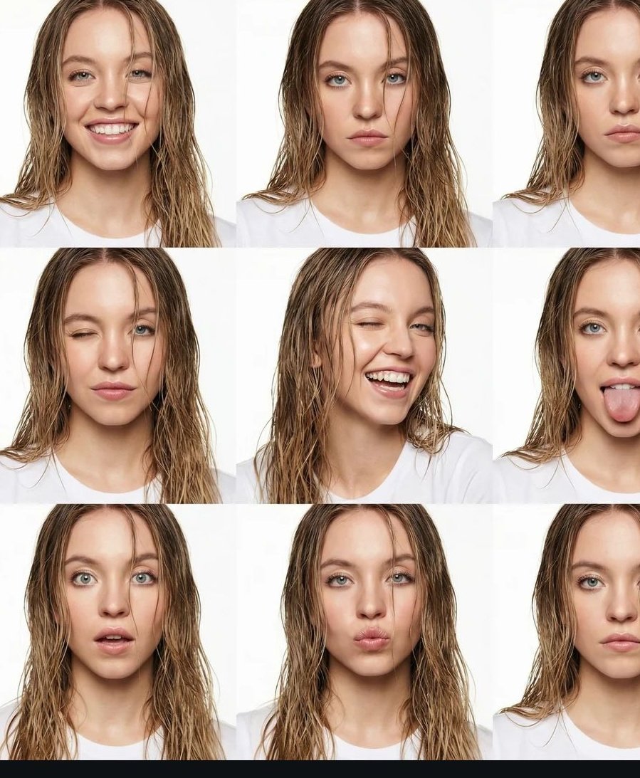 3x3 High Fashion Wet Hair Editorial Grid With Identity Lock — Nano Banana Pro image prompt example