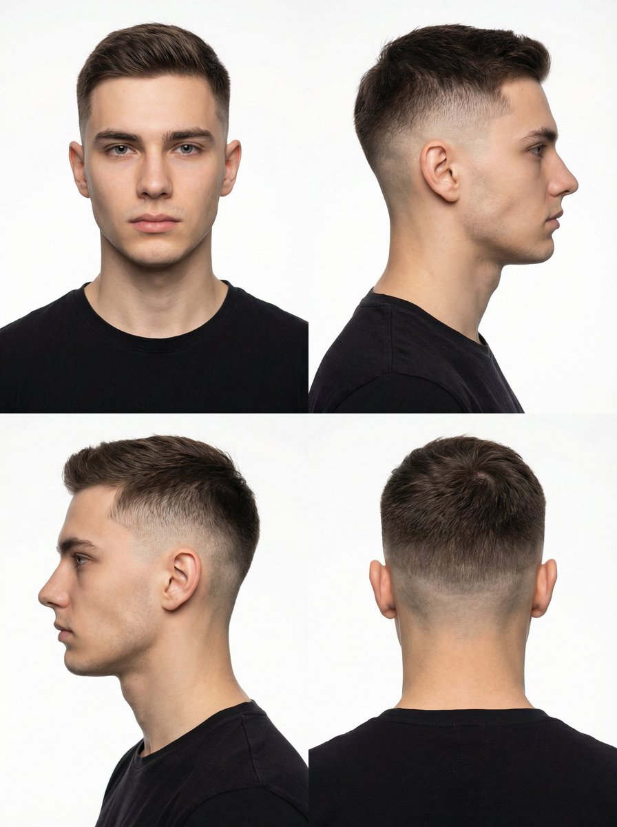 4 Panel Studio Portrait Grid — Nano Banana Pro image prompt example