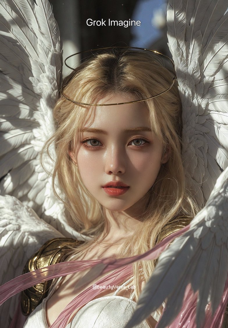 Hyper-realistic Editorial Portrait of Angewomon as a Young K-pop Idol — Nano Banana Pro image prompt example
