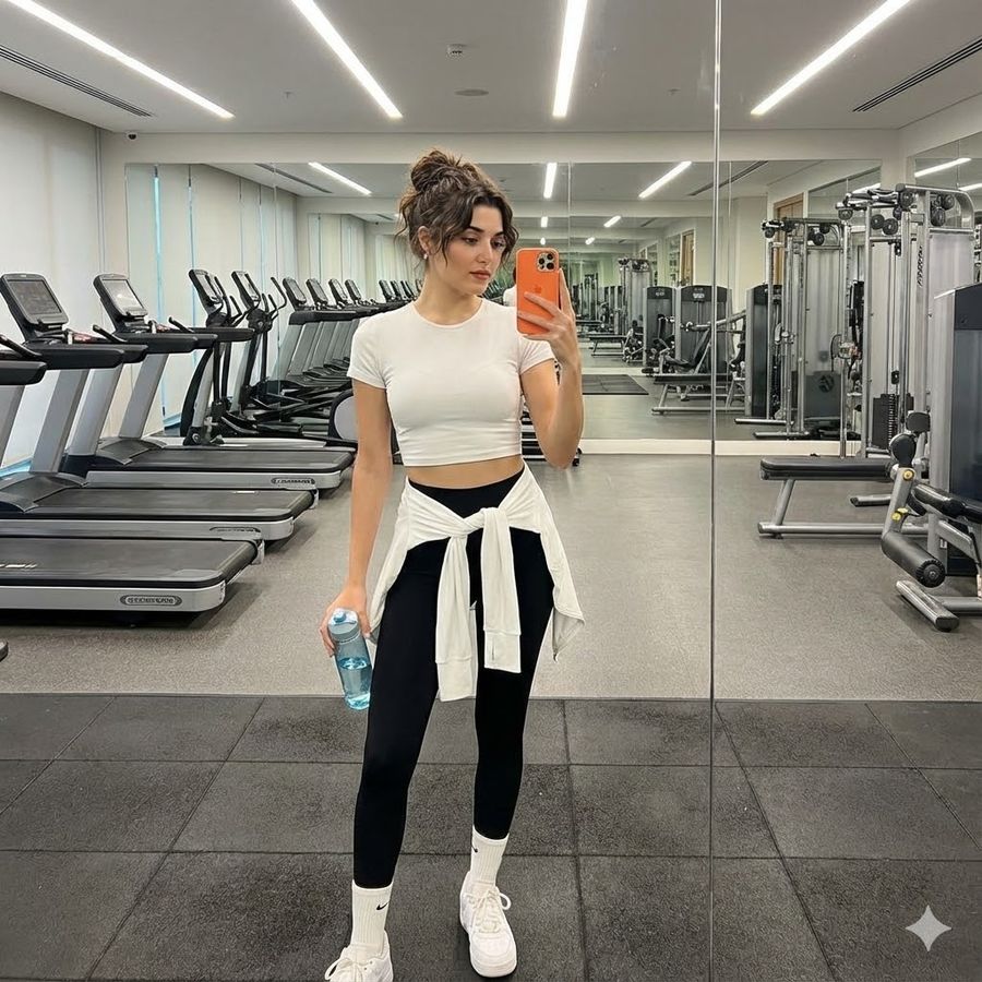 Highly Photorealistic, High-resolution Full-body Mirror Selfie — Nano Banana Pro image prompt example