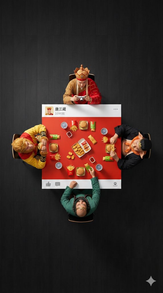 Ultra-wide, Surreal, 9:16 Overhead Flat Lay Photograph — Nano Banana Pro image prompt example