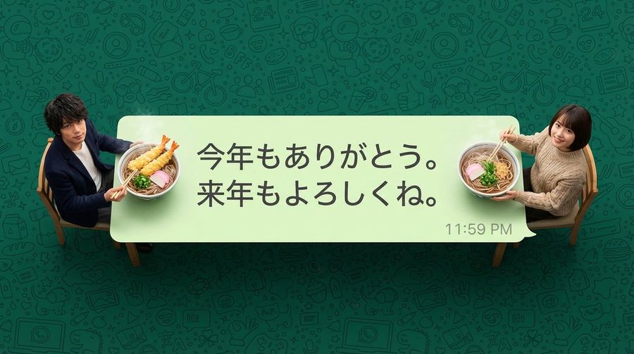 Cute Message Prompt Where Characters Eat New Year's Soba Using — Nano Banana Pro image prompt example