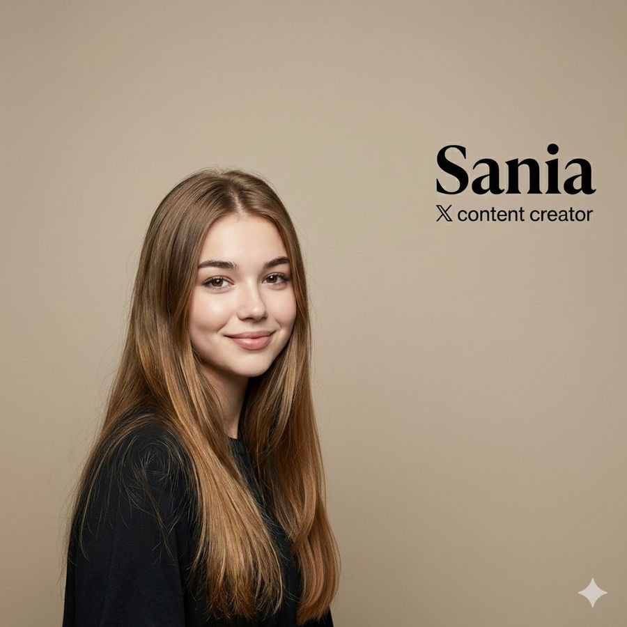 High-end Professional Studio Portrait of a Young Woman with Long — Nano Banana Pro image prompt example