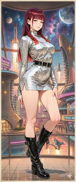 Change the White Background to an American Retro Pinup-style — Nano Banana Pro image prompt example