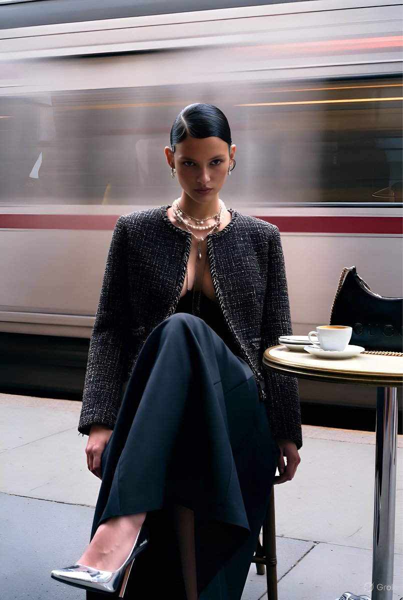 Photorealistic Professional Fashion Photograph Masterpiece, Elegant — Nano Banana Pro image prompt example