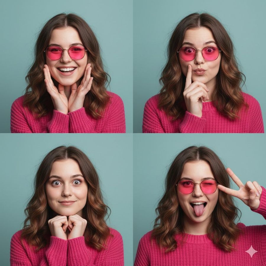 High-fashion Editorial Portrait, Vibrant Color Blocking — Nano Banana Pro image prompt example