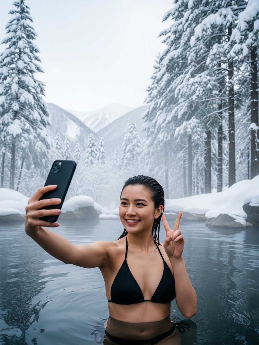 Photorealistic, Young Japanese Female Influencer, Slicked-back Hair — Nano Banana Pro image prompt example