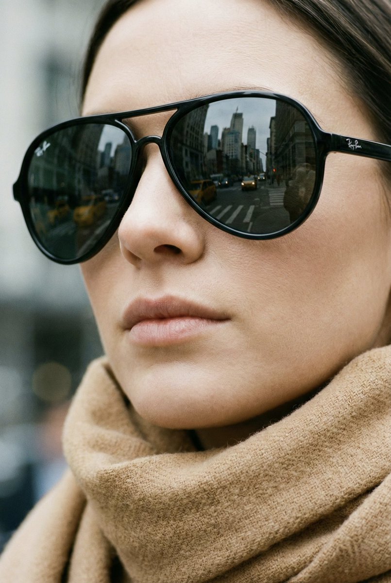 Extreme Close-up, High-fashion Editorial Portrait of a Chic City — Nano Banana Pro image prompt example