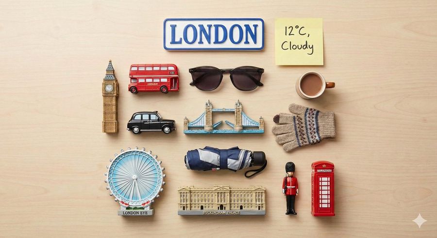 City Name Magnet at Top-center — Nano Banana Pro image prompt example