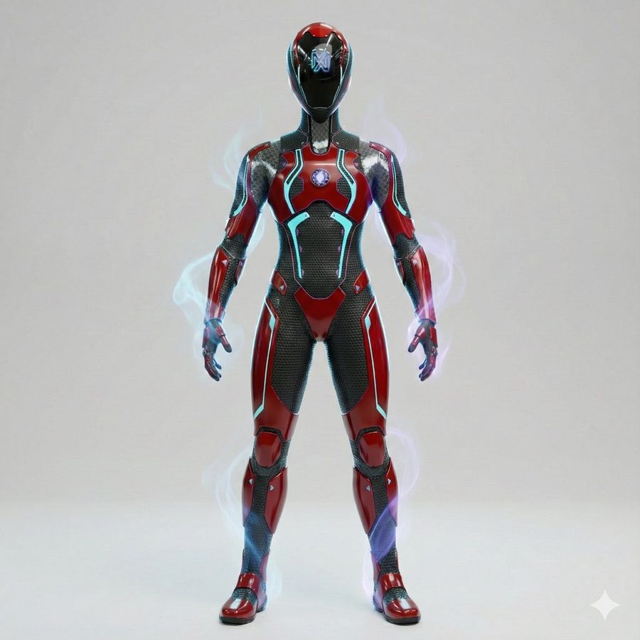 Full-body 3D Cinematic Render of the Attached Reference Character — Nano Banana Pro image prompt example
