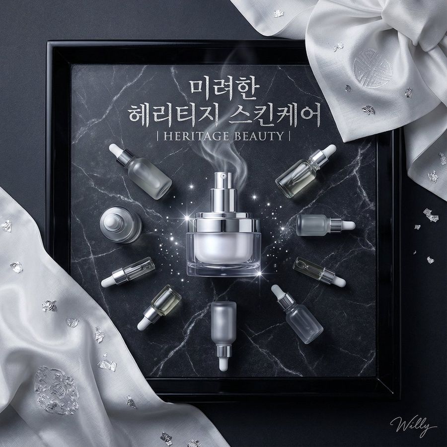 Luxury Korean Skincare Advertisement, SNS Feed, 4:5 Ratio — Nano Banana Pro image prompt example