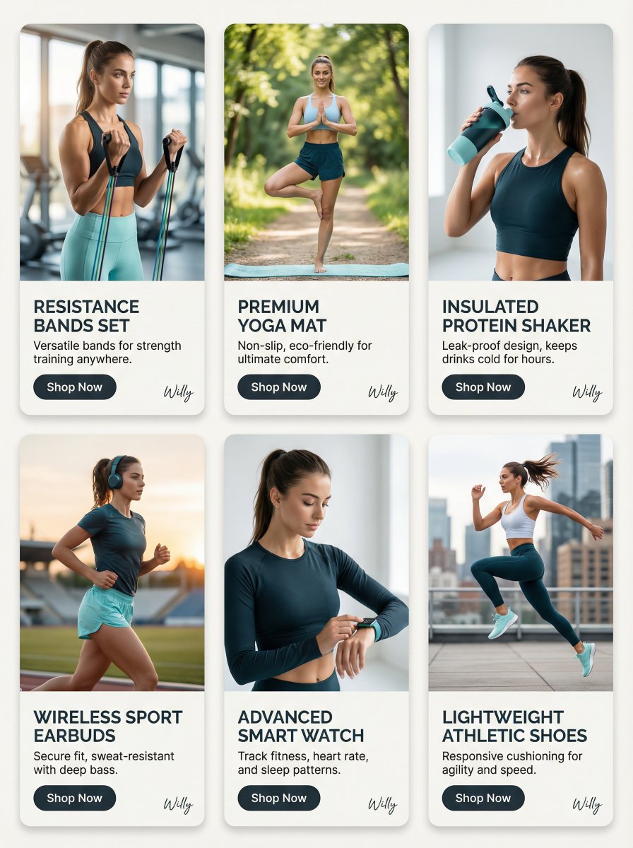 Fitness Product Showcase, SNS Feed, 4:5 Ratio — Nano Banana Pro image prompt example