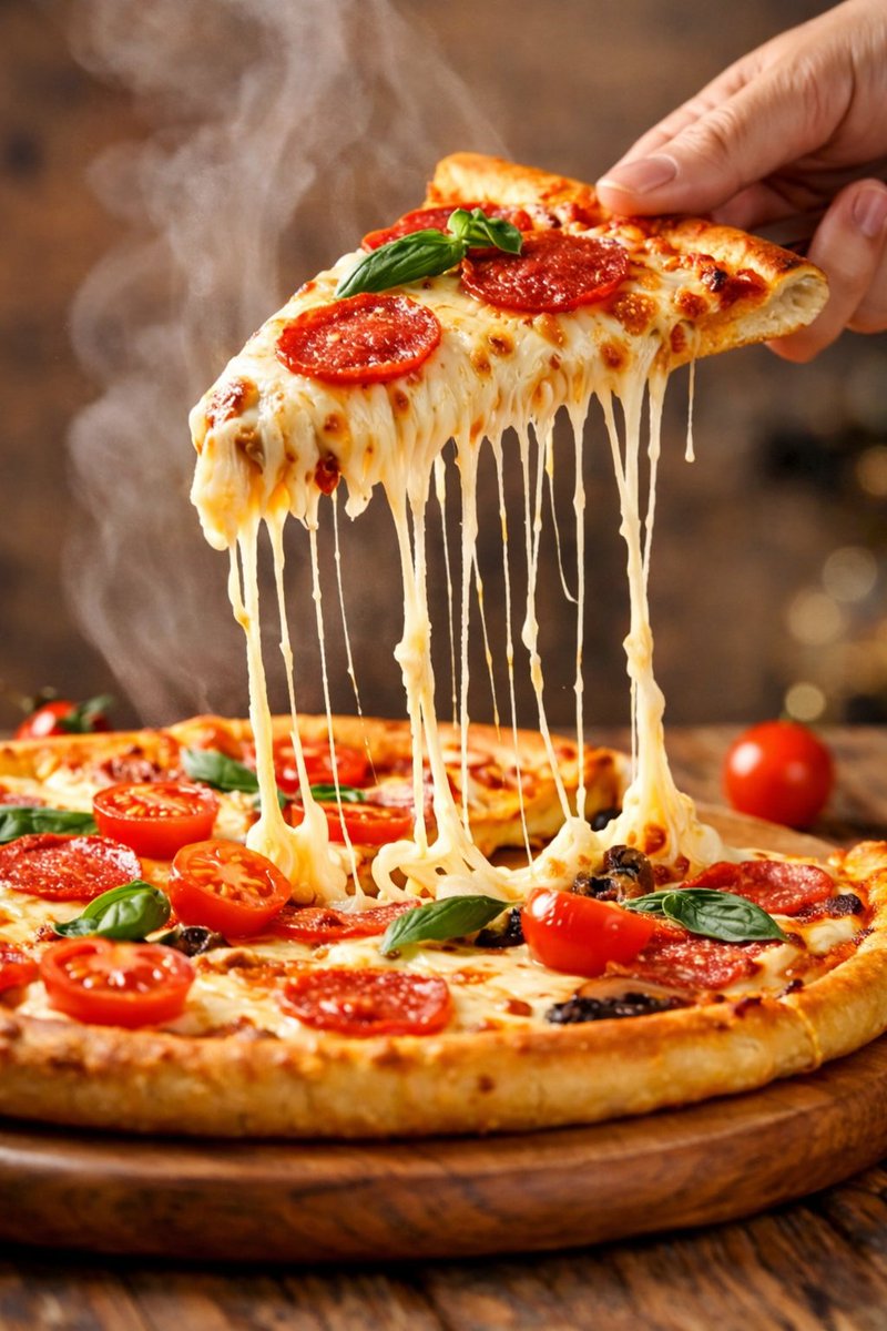 Hyper-realistic, Cinematic Close-up of a Freshly Baked Pepperoni — Nano Banana Pro image prompt example