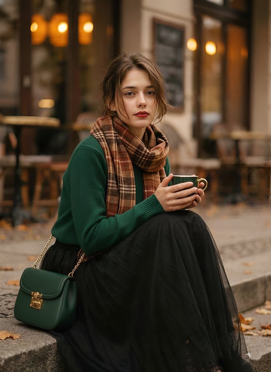 Aesthetic 1970S-inspired Fashion Portrait of a Stylish Young Woman — Nano Banana Pro image prompt example