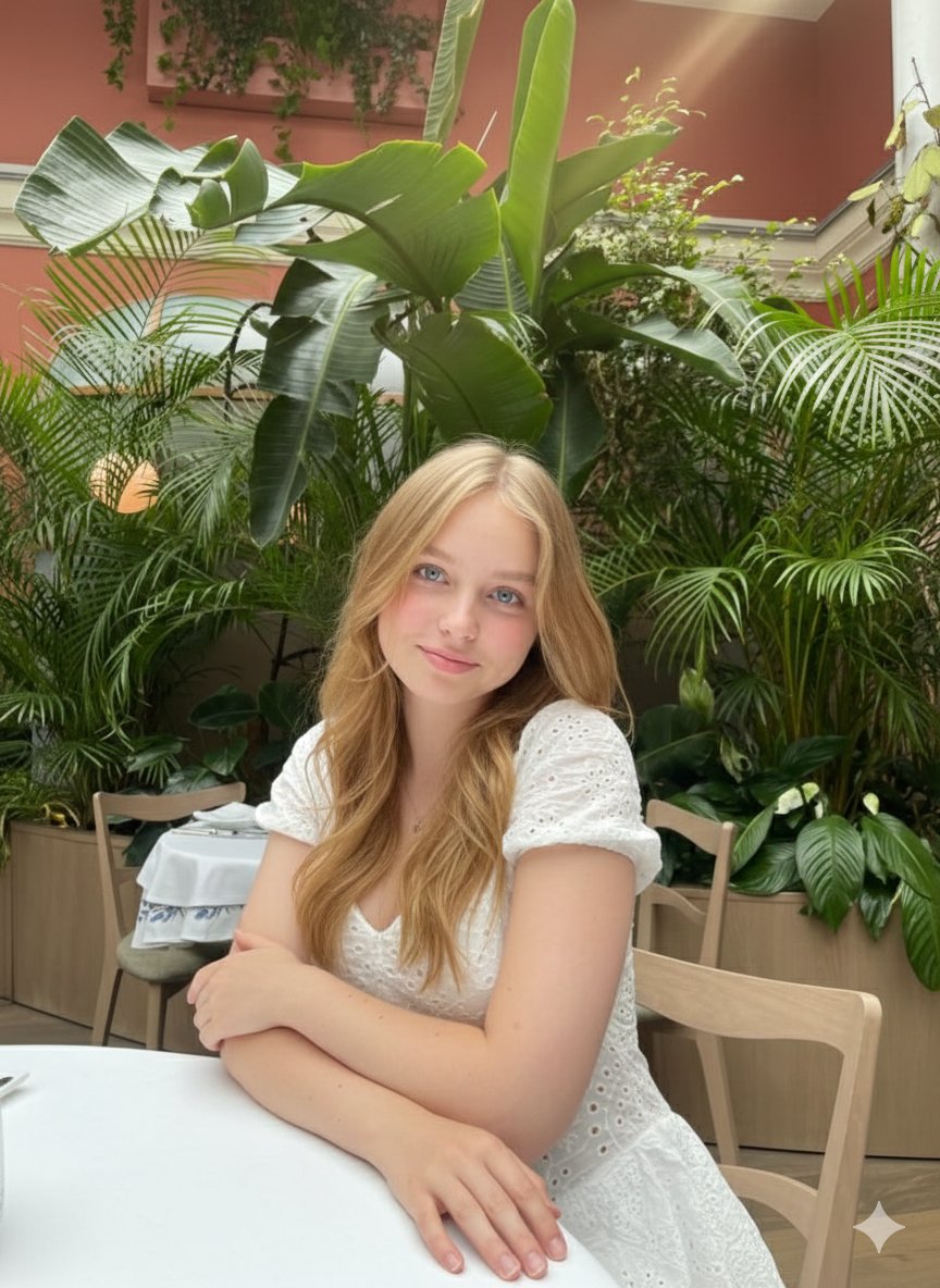 Cinematic Photorealistic Portrait of a Stunning 20-Year-old — Nano Banana Pro image prompt example