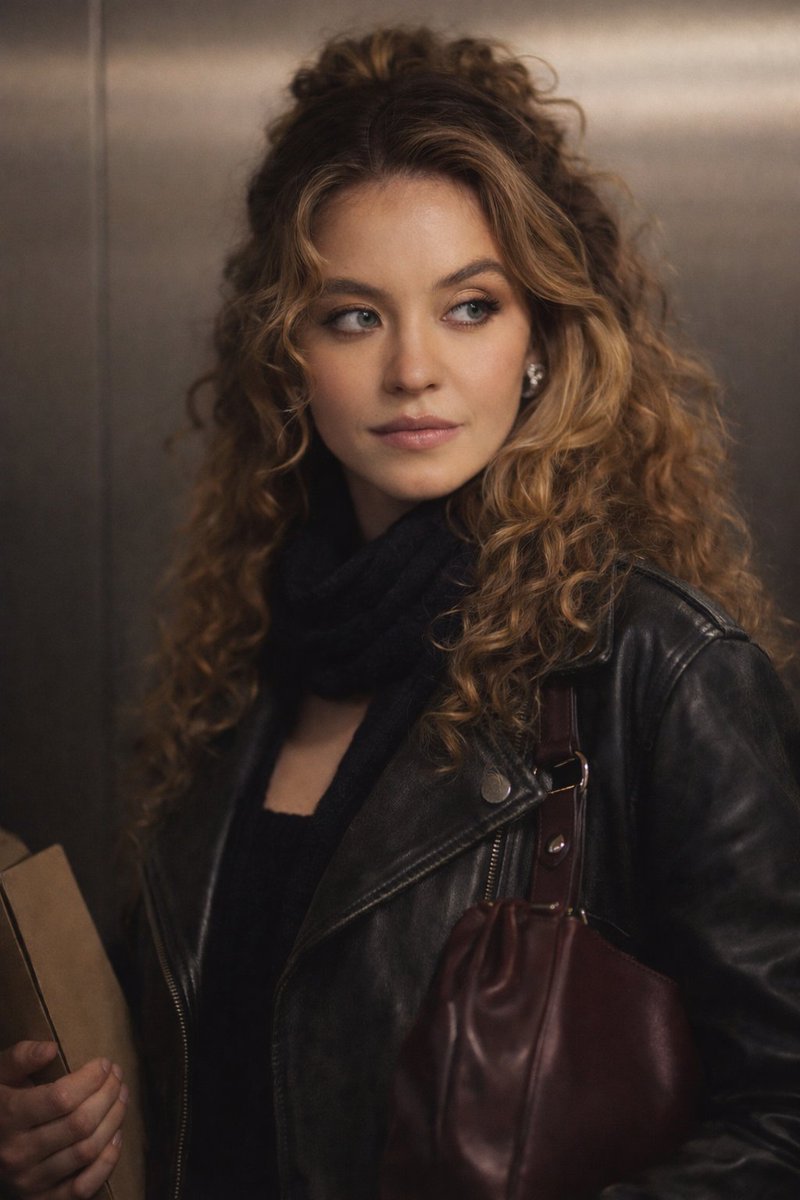 Cinematic Indoor Portrait of a Young Woman with Voluminous Natural — Nano Banana Pro image prompt example