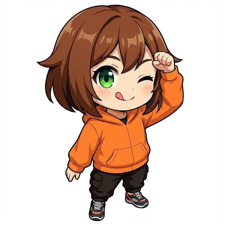 Description: "the Chibi Character in the Attached Image Is Performing — Nano Banana Pro image prompt example