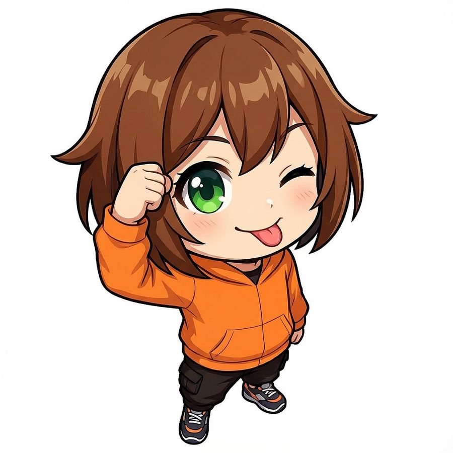 Chibi Character in the Attached Image Is Performing the Tehepero Pose — Nano Banana Pro image prompt example