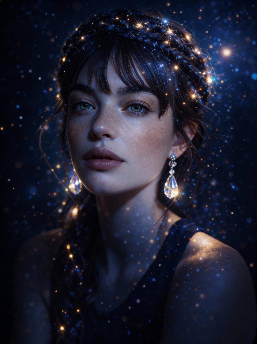 Magical Cinematic Portrait of a Young Woman Use Image for Reference — Nano Banana Pro image prompt example