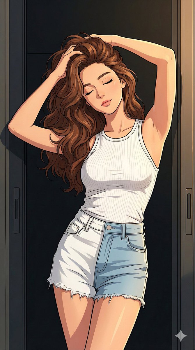 Standing Relaxed, Leaning Back Against a Dark Wall or Doorframe — Nano Banana Pro image prompt example