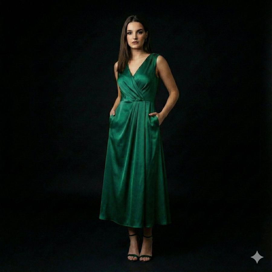 Professional Studio Photoshoot with a Full Black Seamless Background — Nano Banana Pro image prompt example