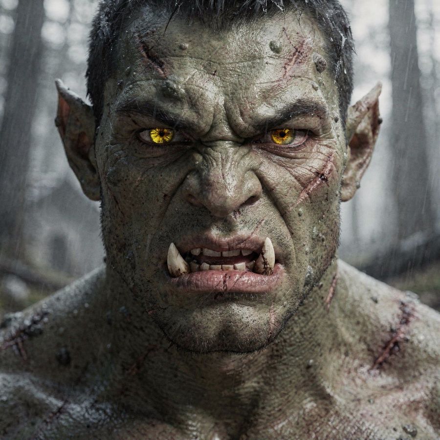 Hyper-real Orc Realism Test — Nano Banana Pro image prompt example
