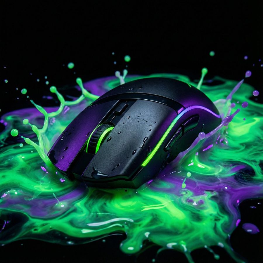 [PRODUCT] Splashing Into a Pool of Glowing Bioluminescent Liquid — Nano Banana Pro image prompt example