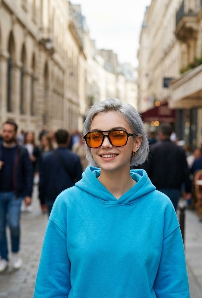Natural Street Portrait Inspired by Scott Schuman, Woman Walking — Nano Banana Pro image prompt example