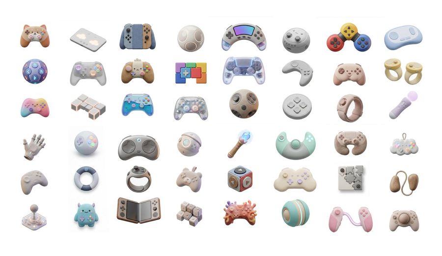 Collection of Video Game Controllers, They Belong Together — Nano Banana Pro image prompt example